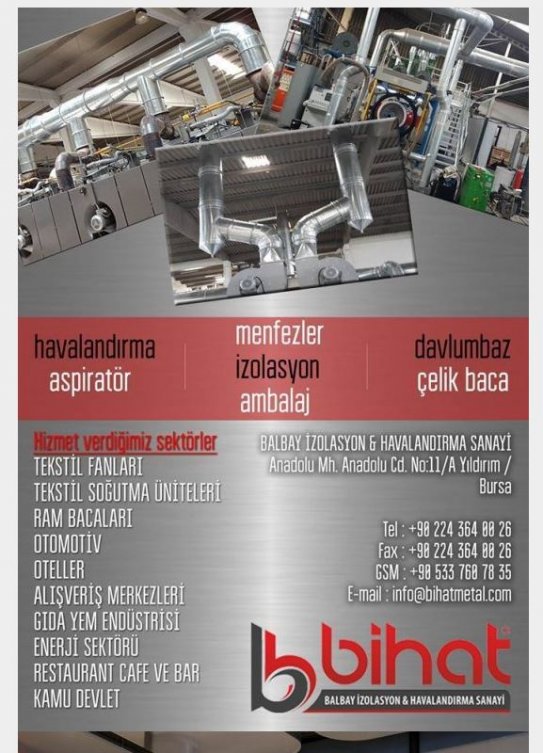 Sanayi Havalandırma Kanalları Davlumbaz İmalat Montaj Sistemi Bursa Bihat Metal
