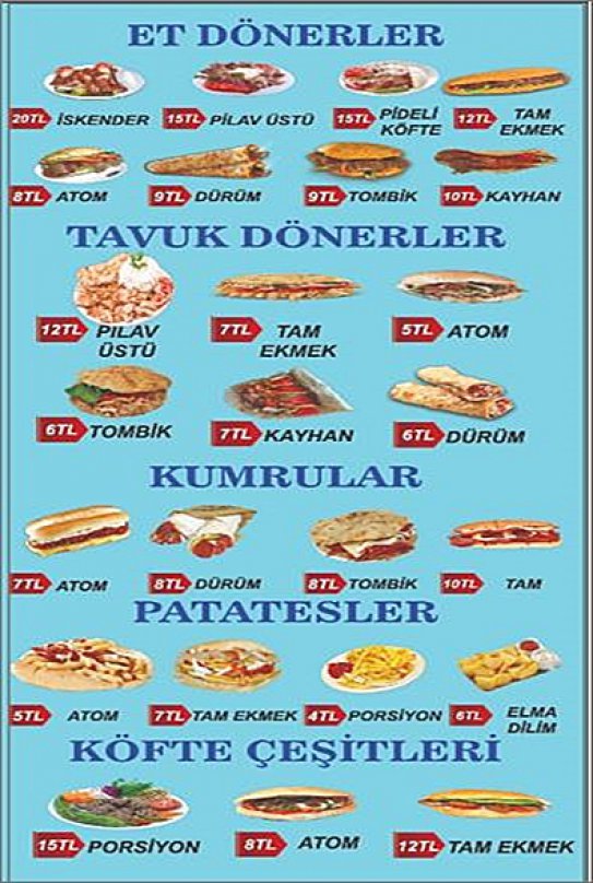 Uludağ Paket Büfe Tavuk Döner Niltim Et Döner Parkoop Tavuk Döner