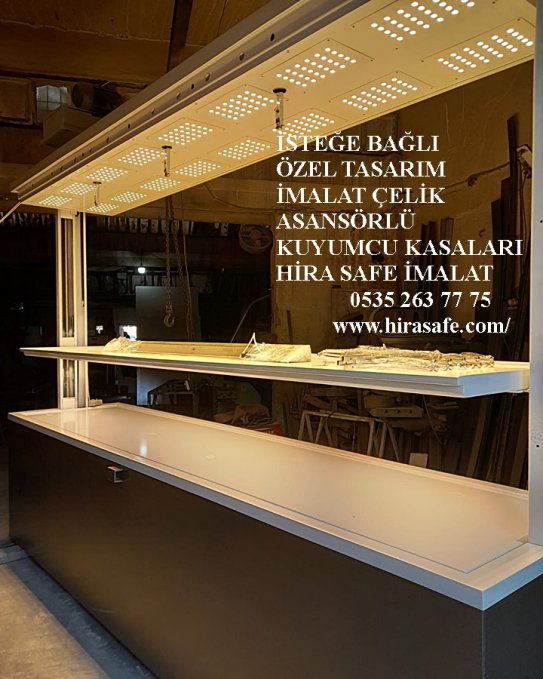 Asansörlü Zırhlı Özel İmalat Kuyumcu Çelik Gizli Kasalar Montaj Servis Hira Safe