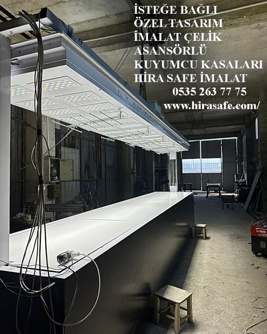 Asansörlü Zırhlı Özel İmalat Kuyumcu Çelik Gizli Kasalar Montaj Servis Hira Safe