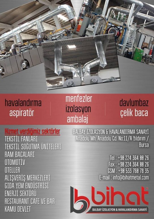 Bursa Havalandırma Firmaları Fiyatları Baca Davlumbaz İmalat Uygulama Bihatmetal