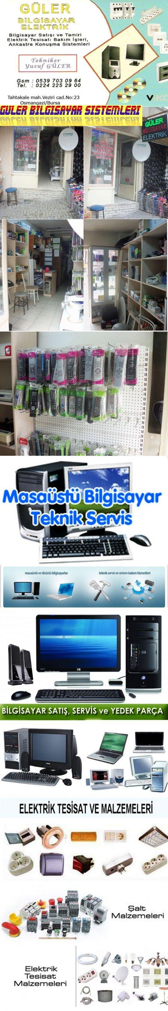 Tahtakale Elektrik Tesisat İşleri Bursada Güler Bilgisayar Satış Tamir Servisi